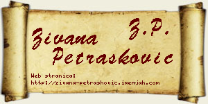 Živana Petrašković vizit kartica